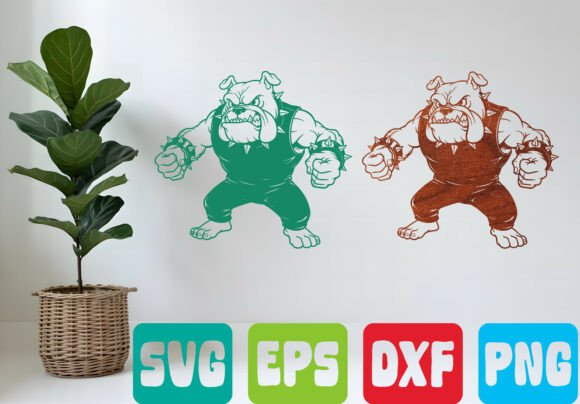 Angry Bulldog SVG Mascot Design: A Bold Emblem for Your Brand