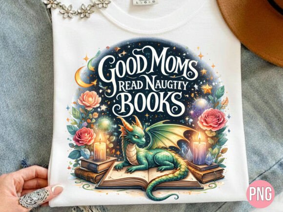 Charming Dragon Reading Naughty Books Design for Playful Projects