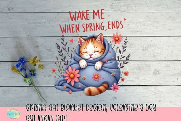 Cozy Charm: The Adorable Spring Cat Blanket Design