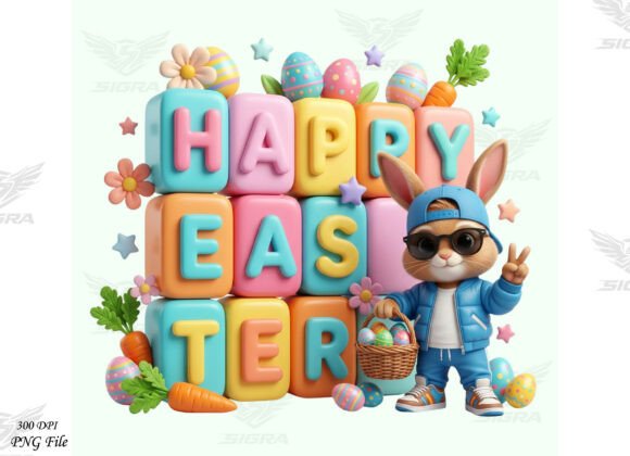 Happy Easter Design: Crafting Joy with Your PNG File