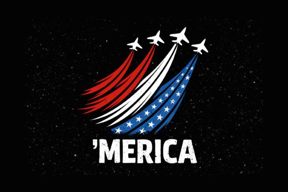 Merica Jet Flag Patriotic Design: Bold Graphics for Aviation Projects