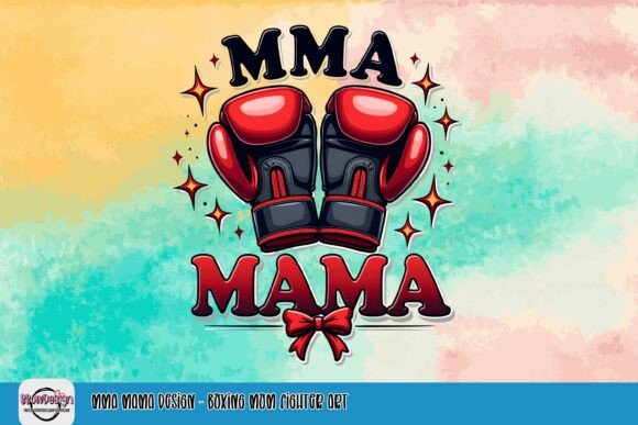 MMA Mama Design: Boxing Mom Fighter Art for Bold Branding