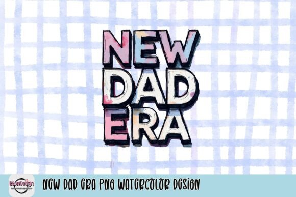 New Dad Era: Watercolor PNG for Personalized Gifts