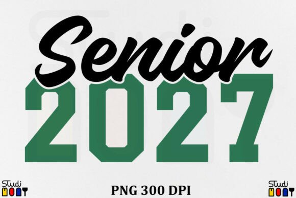 Senior 2027 Varsity Design Retro PNG: A Nostalgic Asset for Modern Projects