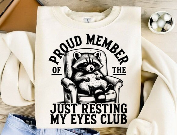 The Ultimate Nap Buddy: A Raccoon Sublimation Design